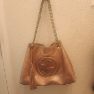 Gucci Soho Shoulder Bag Rose Gold